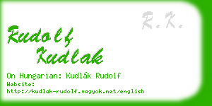 rudolf kudlak business card